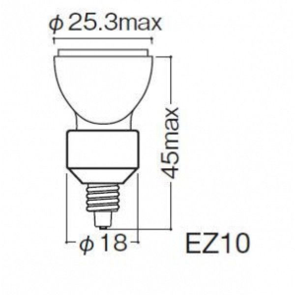 画像1: 【バラ】岩崎電気 JR12V20WUV/SK2EZ ●アイ ダイクロクールハロゲン(コンパクトサイズ) φ25 12V 20W 狭角 【EZ10口金】 (1)