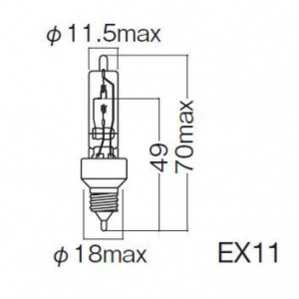 画像1: 【バラ】岩崎電気 JD110V85WN/P/EX11 ●アイ クールハロゲン (2重管形代替品) 110V 85W 【EX11口金】 (1)